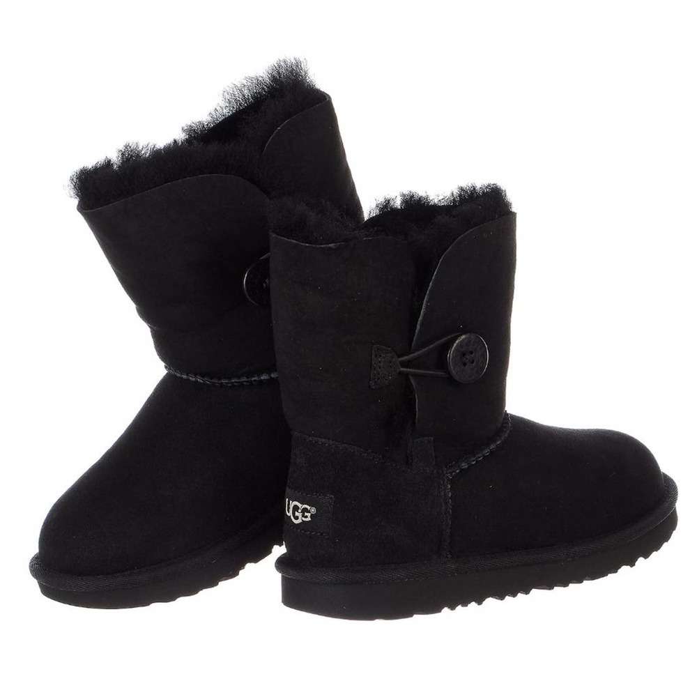 UGG Black Bailey Button II Short Boots - Picture 3 of 9